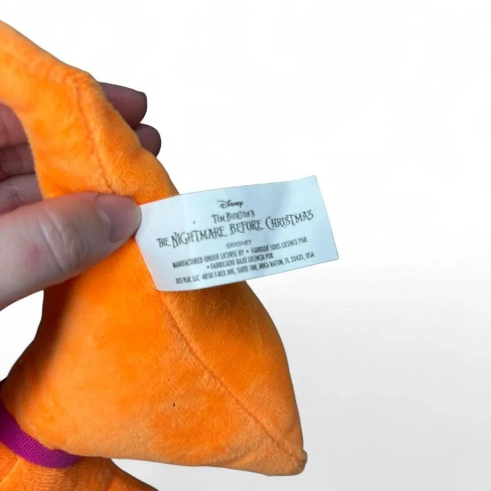 Disney‎ Nightmare Before Christmas Zero Neon Orange Plush 9